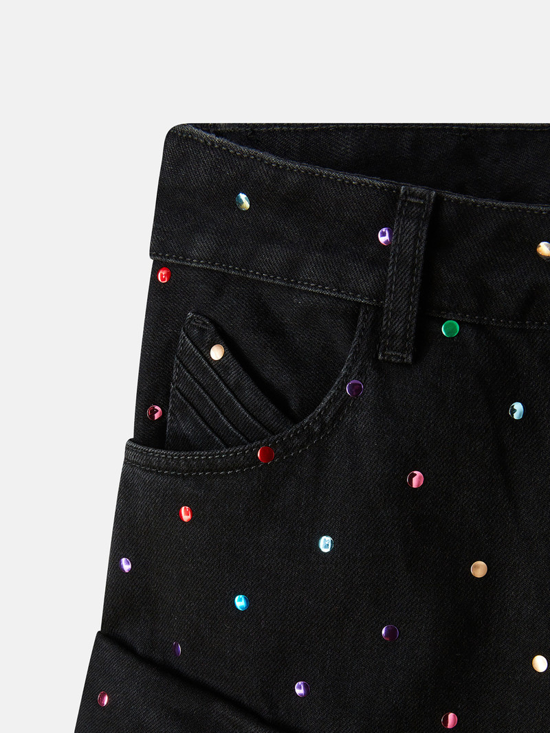 ''FERN' BLACK DENIM 롱 팬츠 5