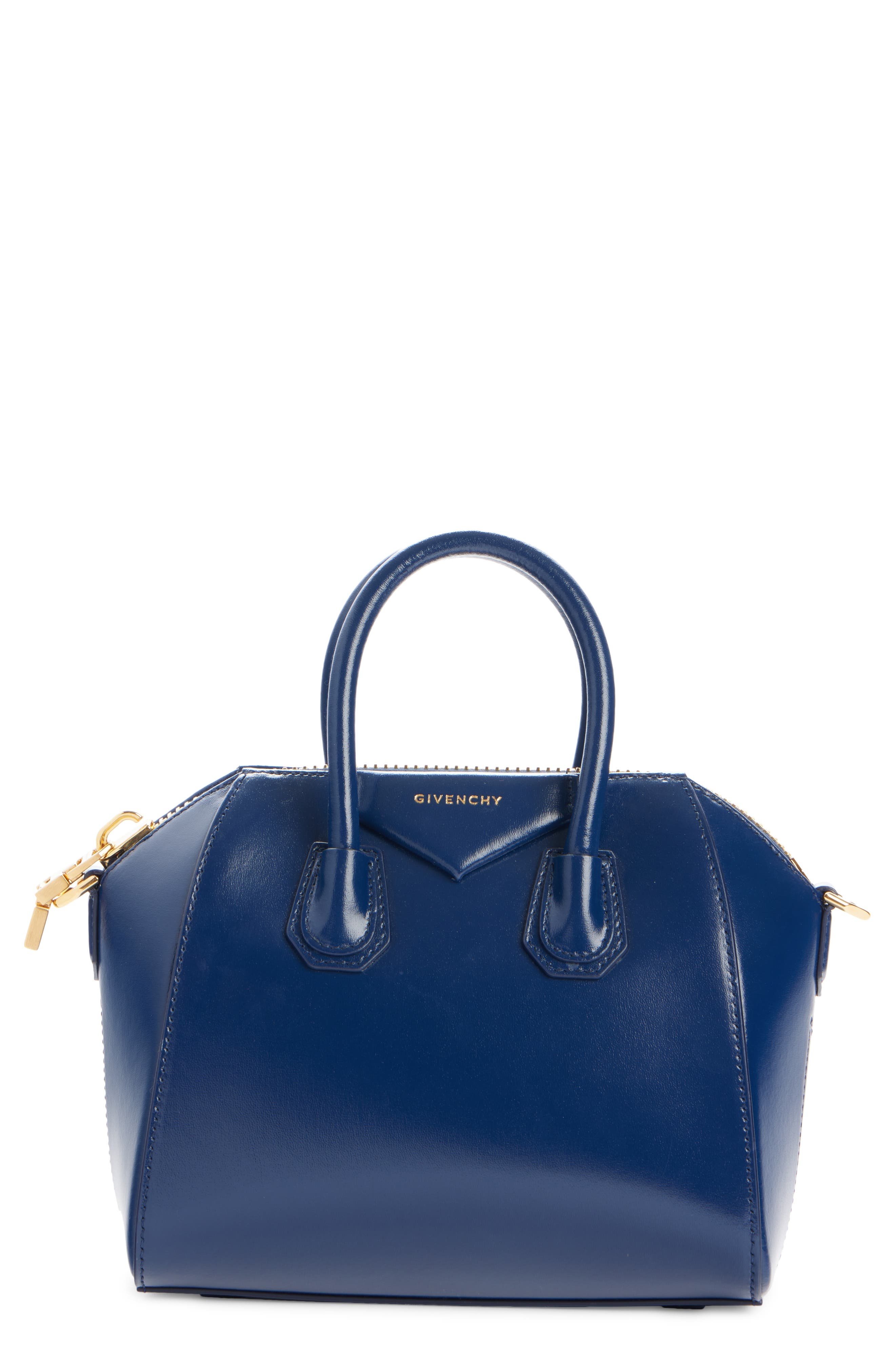 Givenchy Mini Antigona Leather Satchel in 410-Navy at Nordstrom - 1