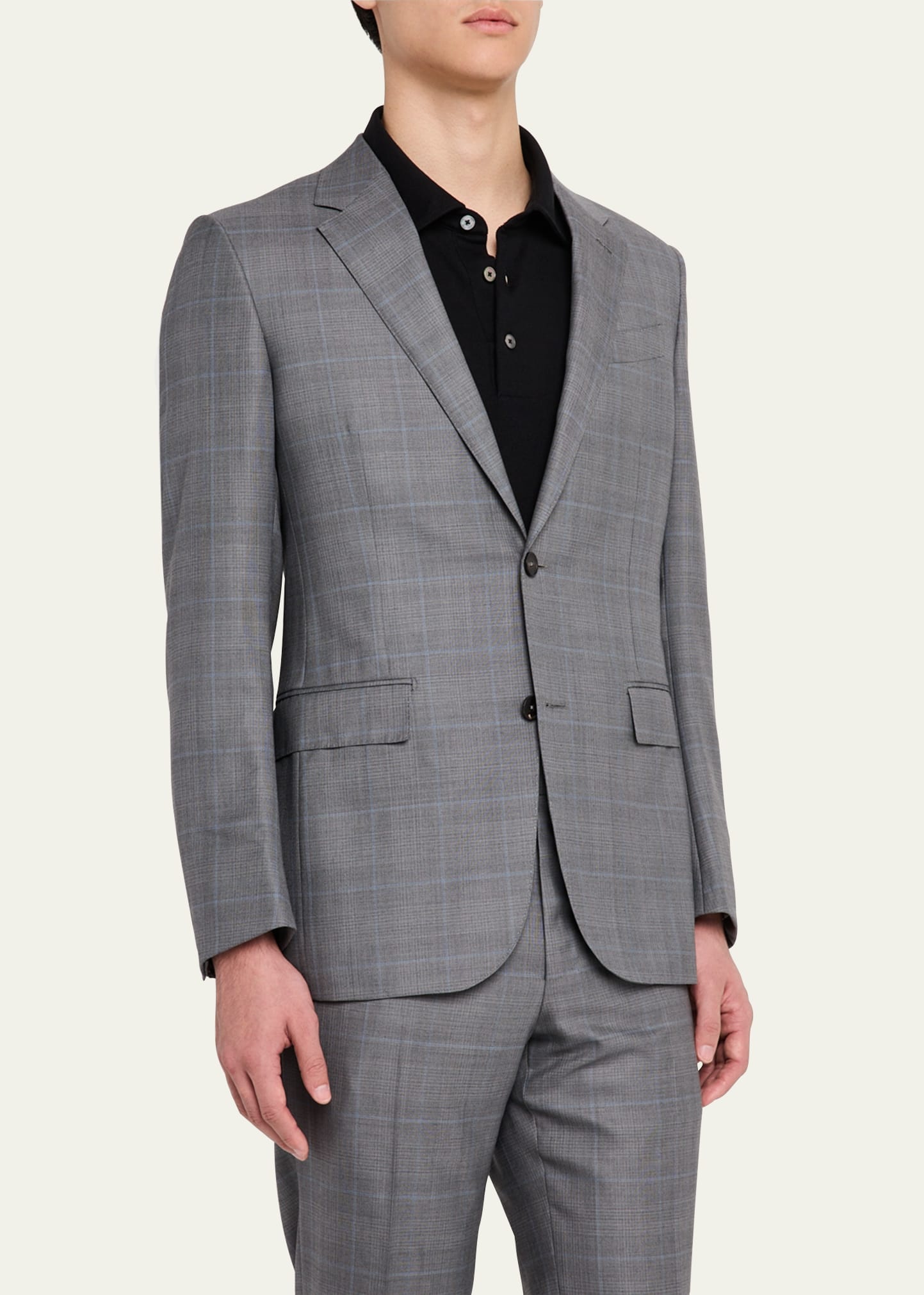 Men's 15milmil15 Wool Plaid Suit - 4
