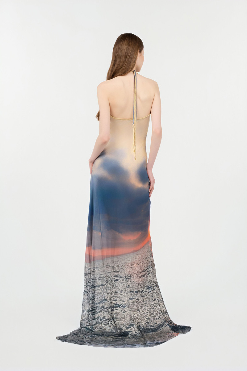 Long Dress With Sunrise Print 4