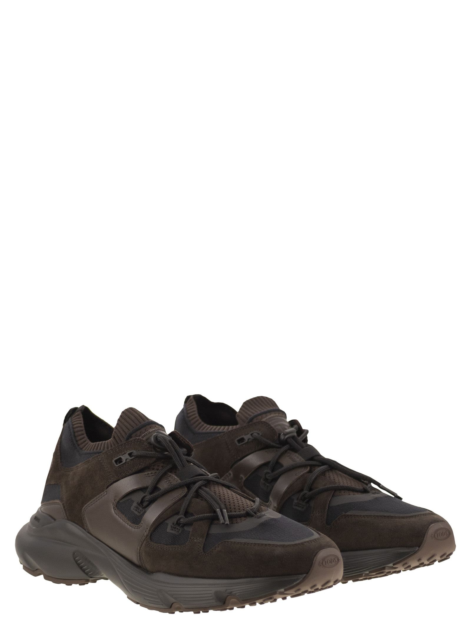 Tod's Men Leather And Technical Fabric Sneakers - 4