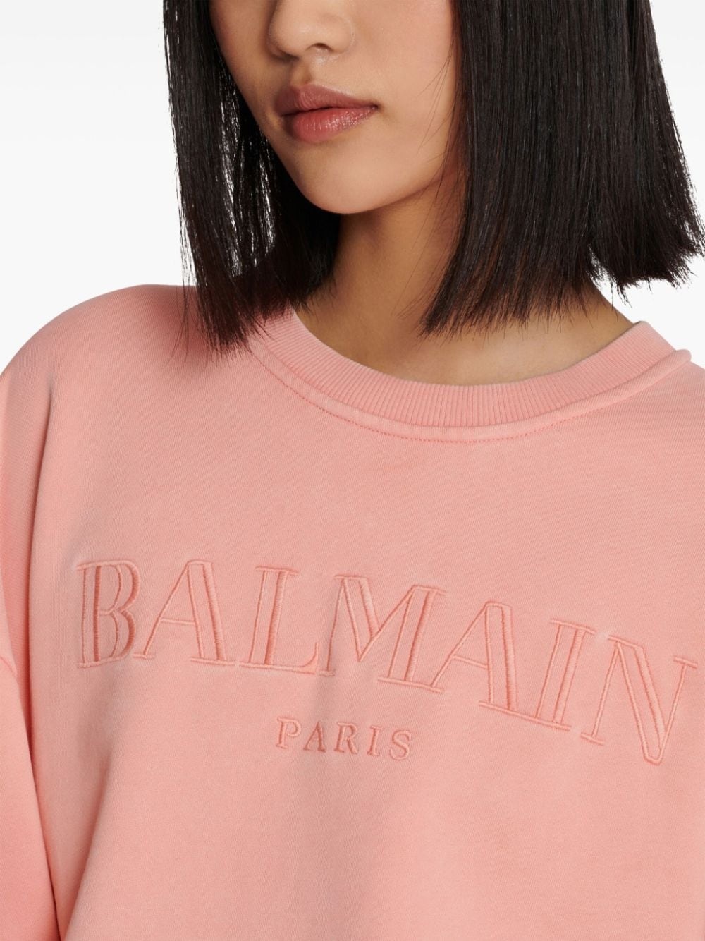 logo-embroidered cotton sweatshirt - 7