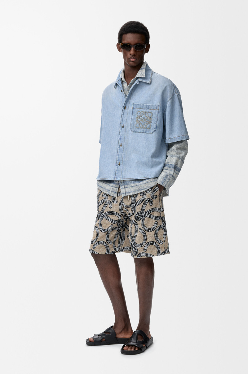 Loewe Short sleeve shirt in denim outlook
