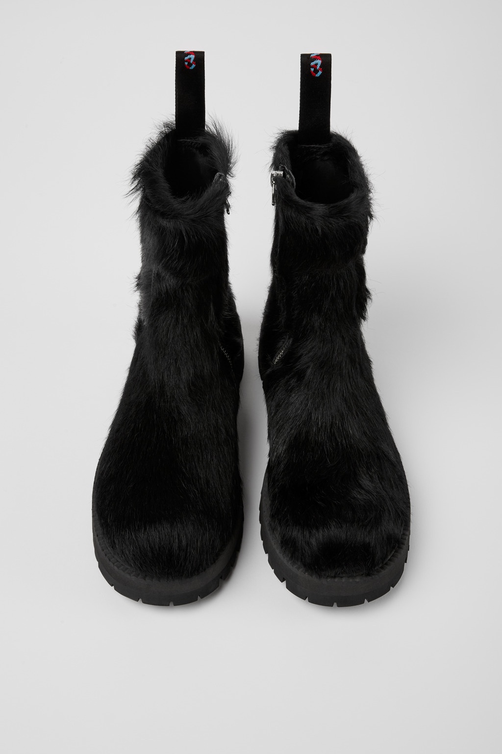 Black long calf hair boots - 4