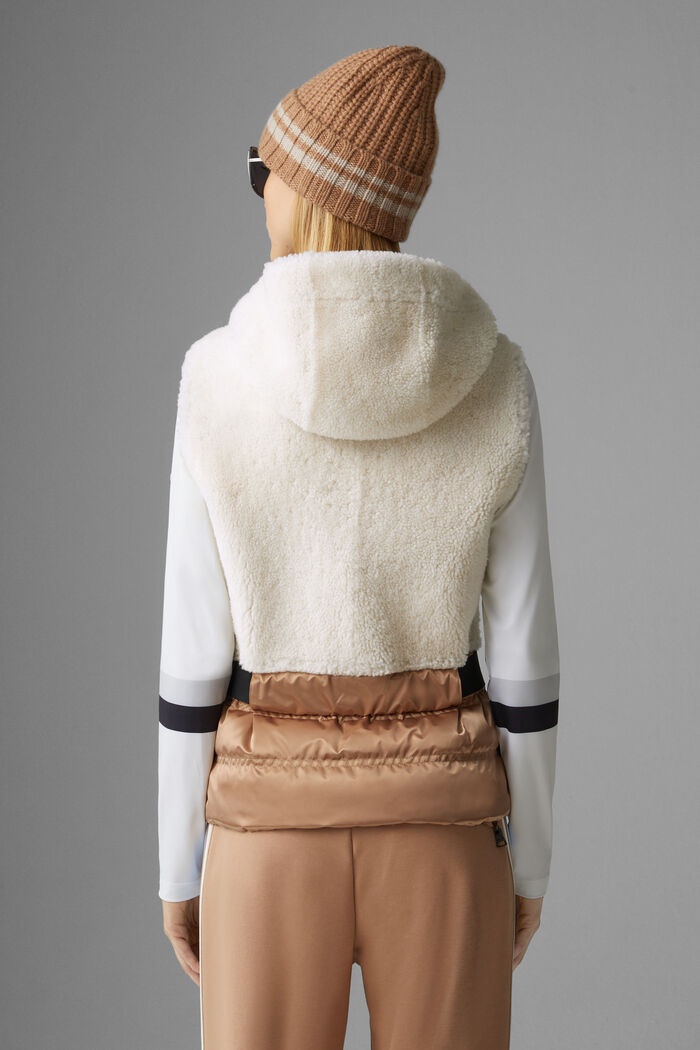 Katia Lambskin waistcoat in Off-white/Camel - 3