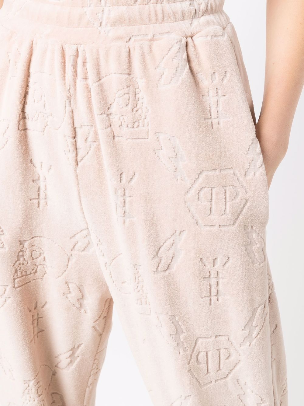 monogram elasticated-waist joggers - 5