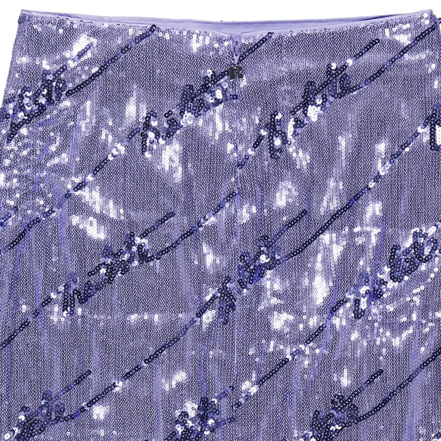 Rotate Birger Christensen Ladies Violet Tulip Sequin Midi Skirt - 7
