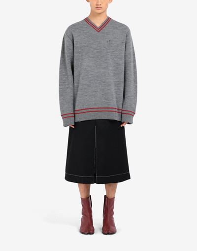 Maison Margiela Oversized stripe sweatshirt outlook