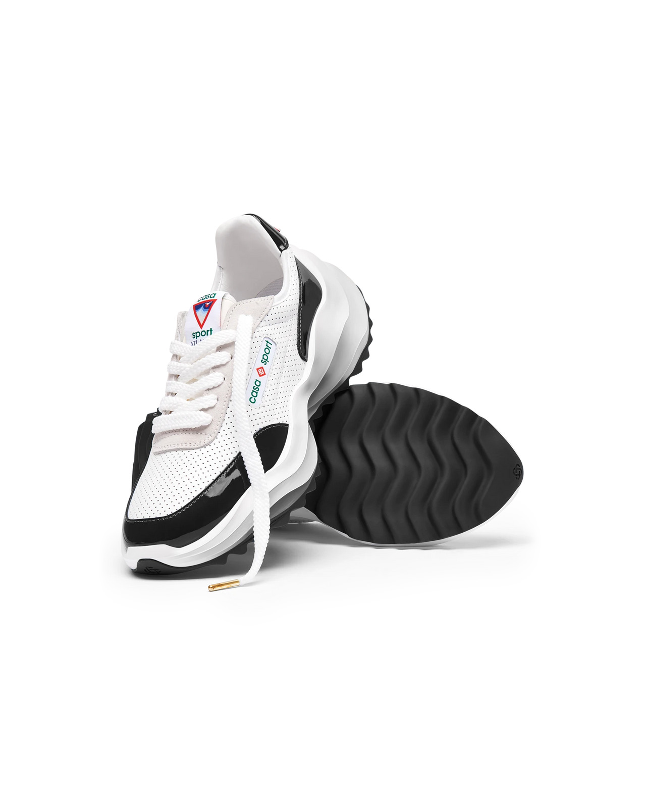 Mens Atlantis White & Black Sneaker - 5