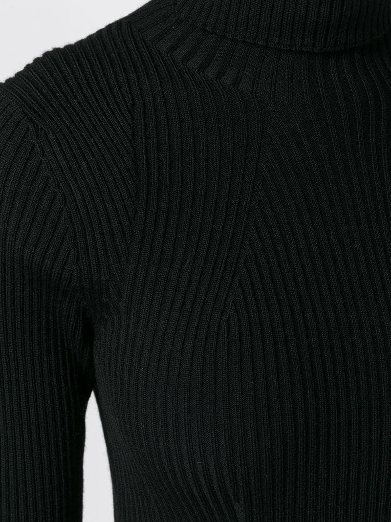 rib-knit turtleneck jumper - 5