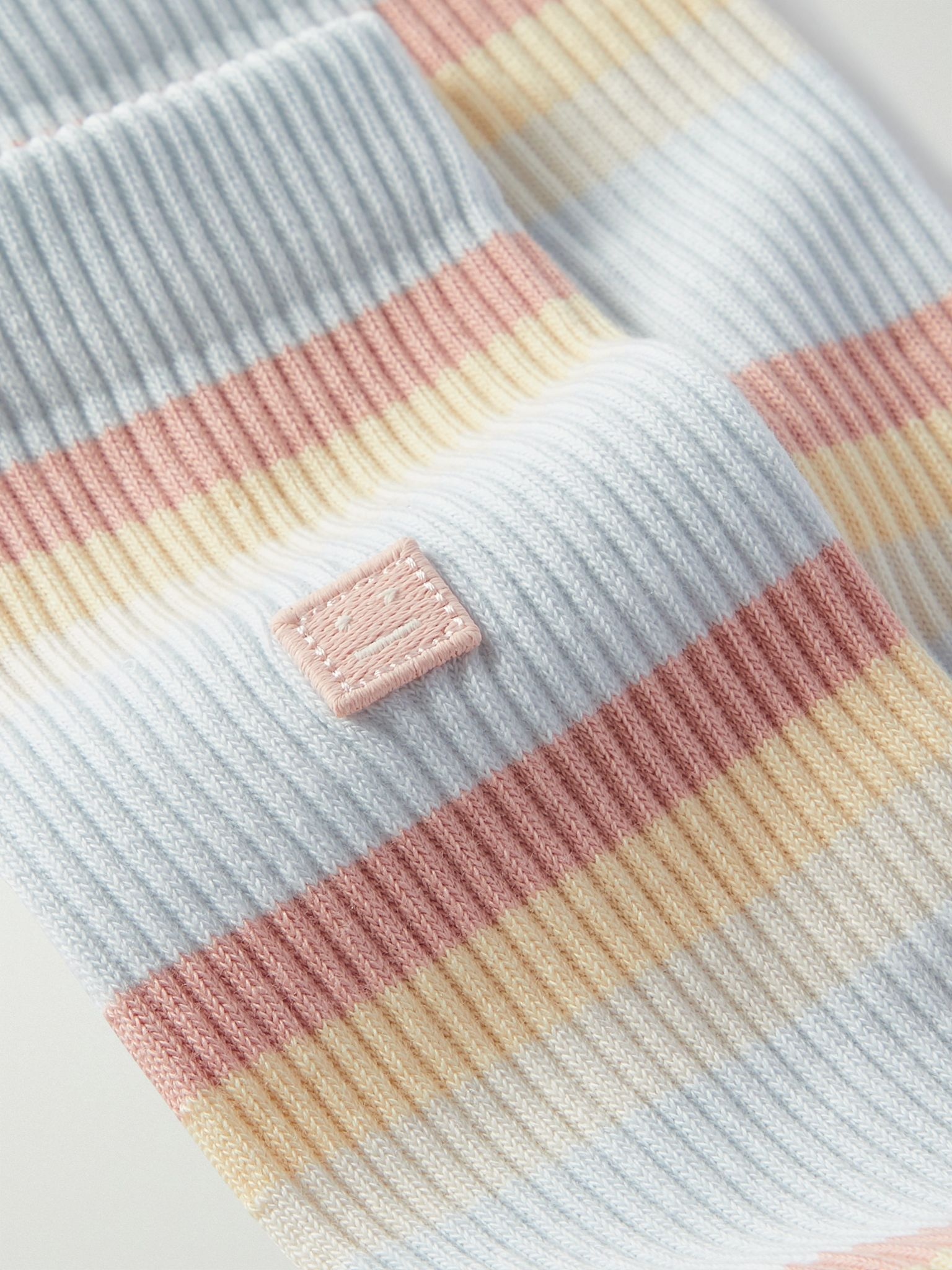 Striped Ribbed Stretch Cotton-Blend Socks - 2