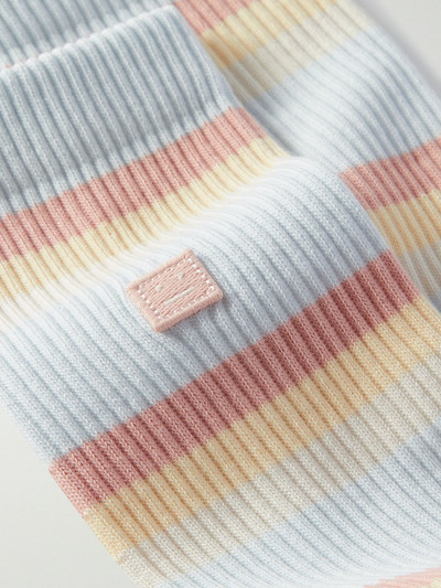 Acne Studios Striped Ribbed Stretch Cotton-Blend Socks outlook