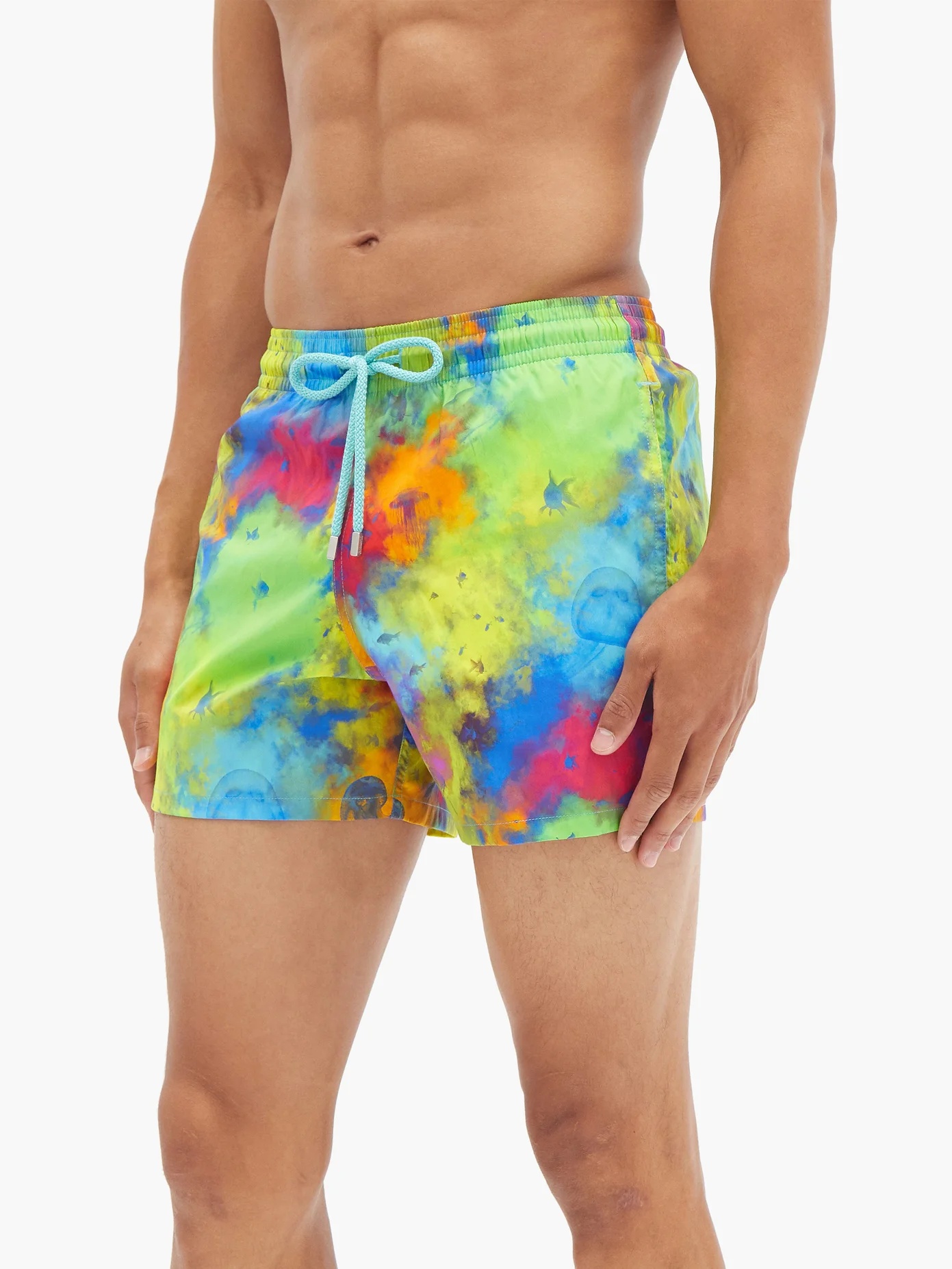 Moorise Holi-print swim shorts - 4