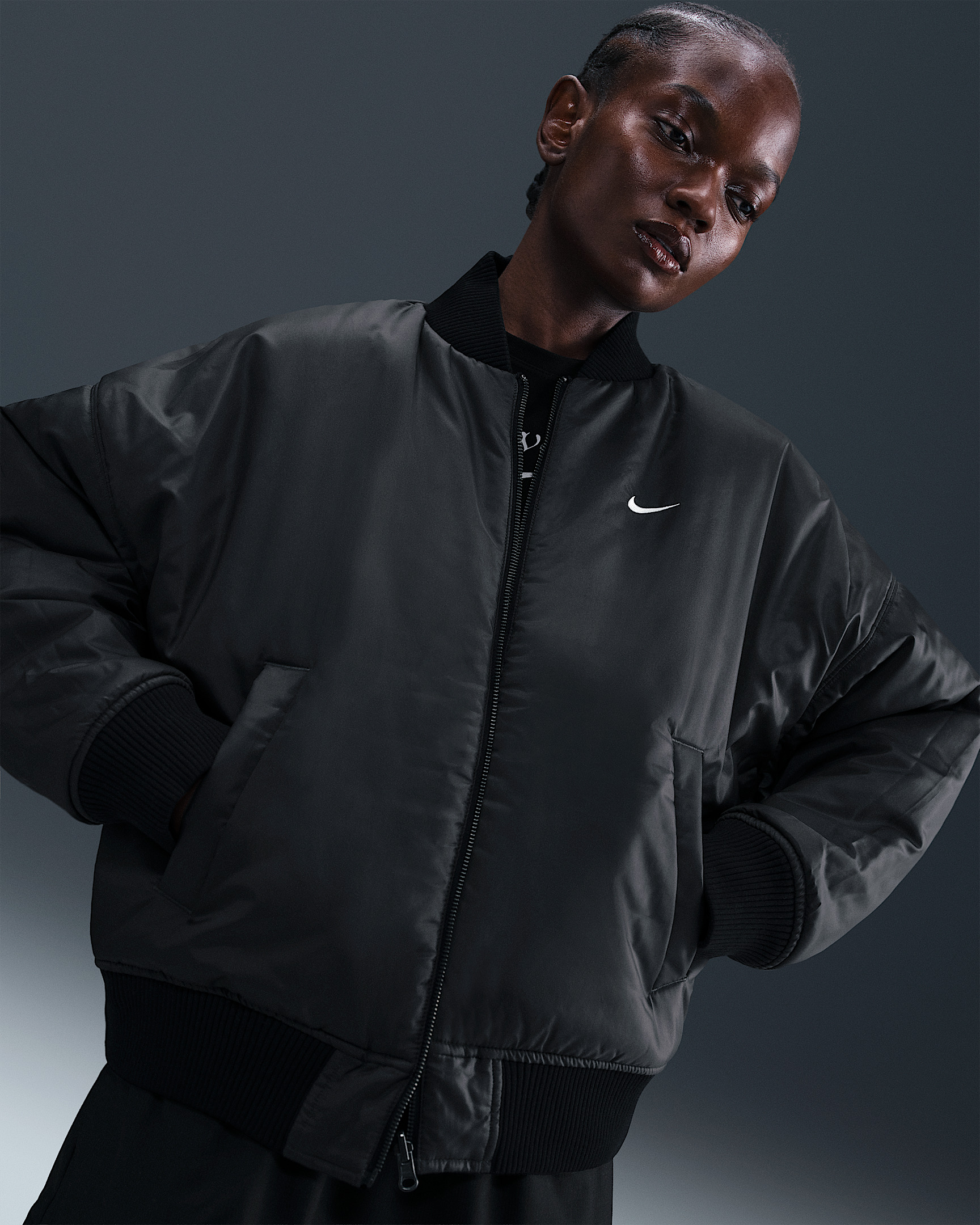 Nike Sportswear Women's Therma-FIT Reversible Bomber Jacket - 6