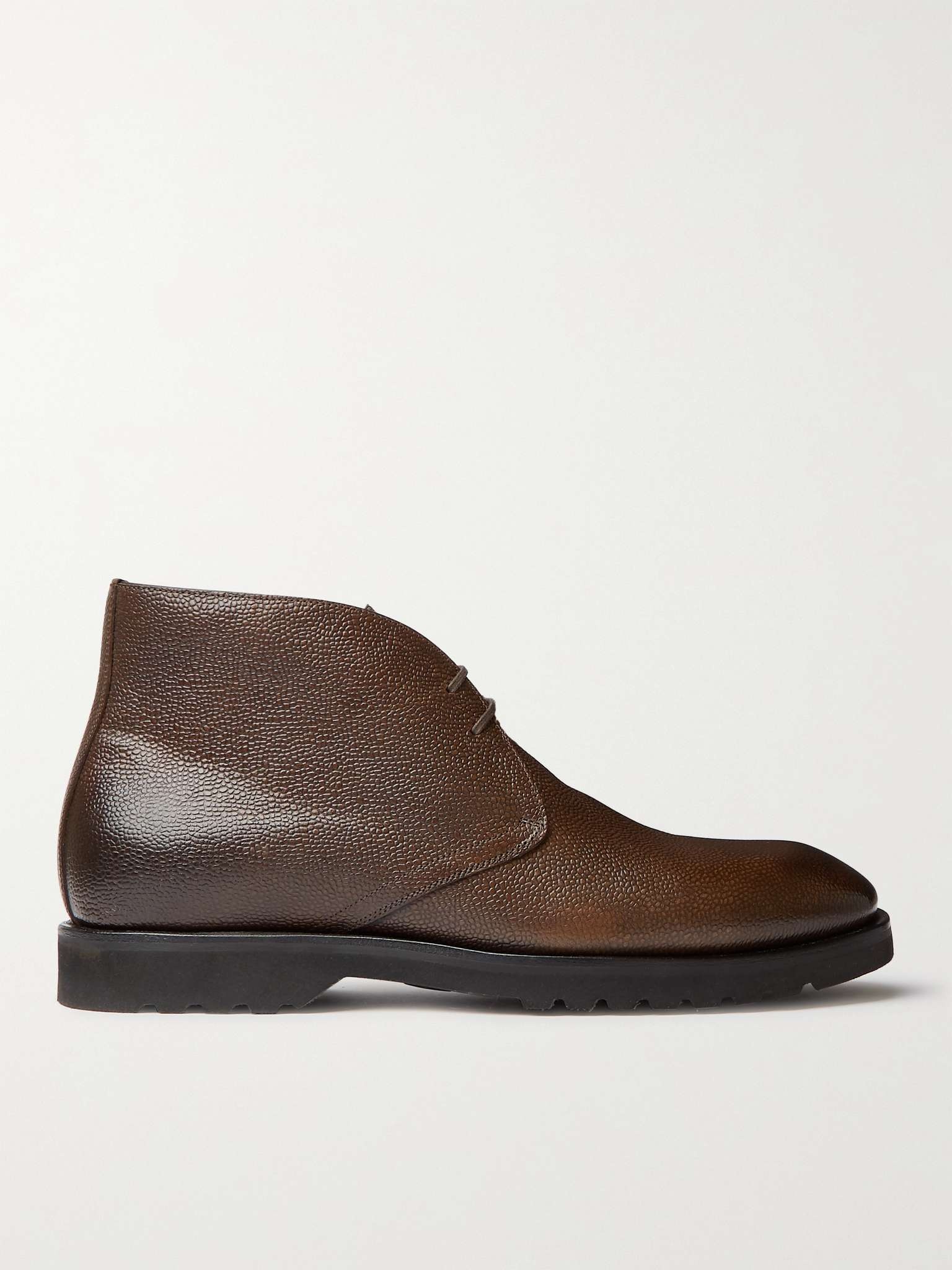 Kensington Pebble-Grain Leather Desert Boots - 1