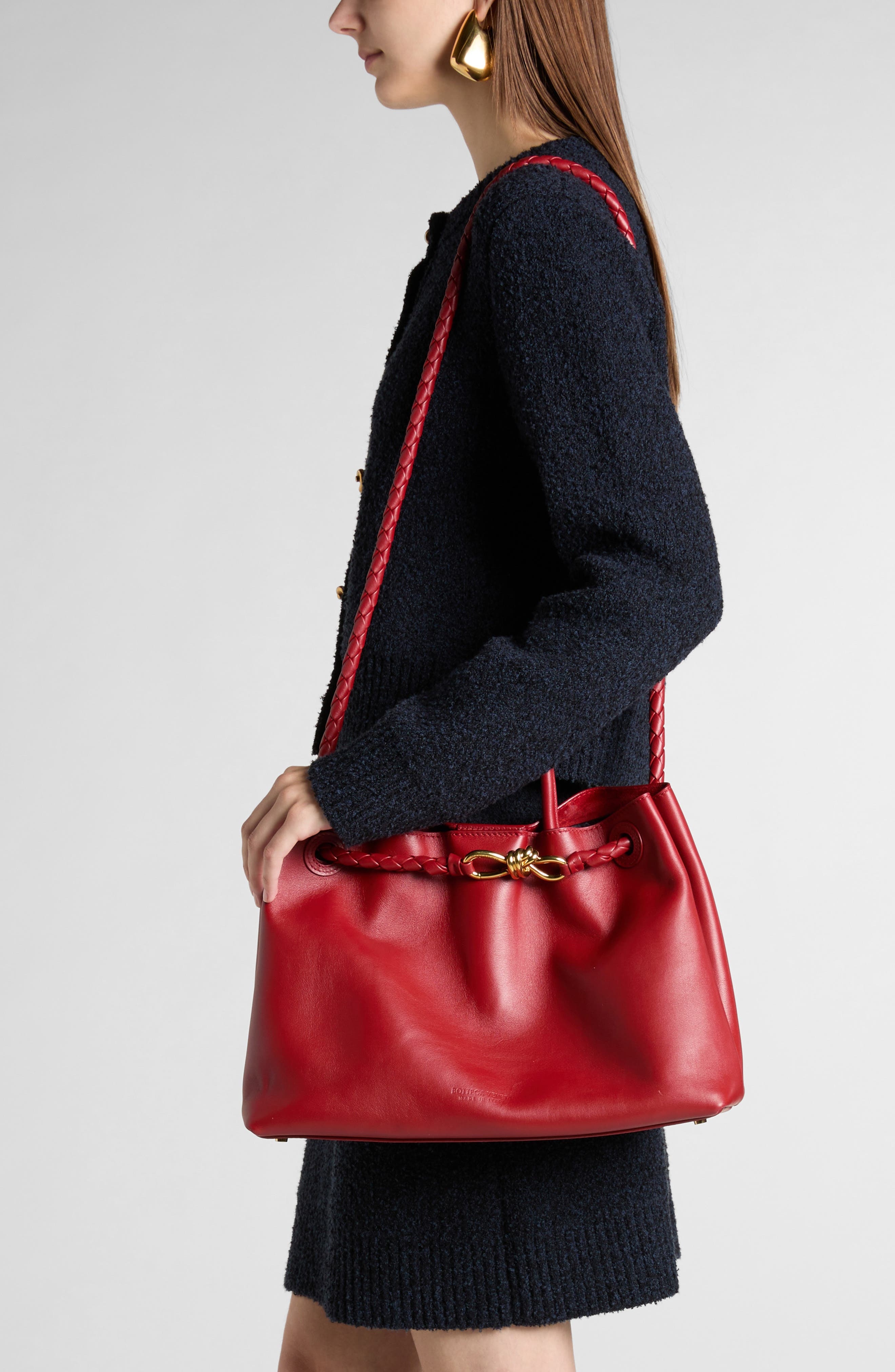 Bottega Veneta Medium Andiamo Leather Shoulder Bag in 6545 Rosewood/Space-Mb at Nordstrom - 2