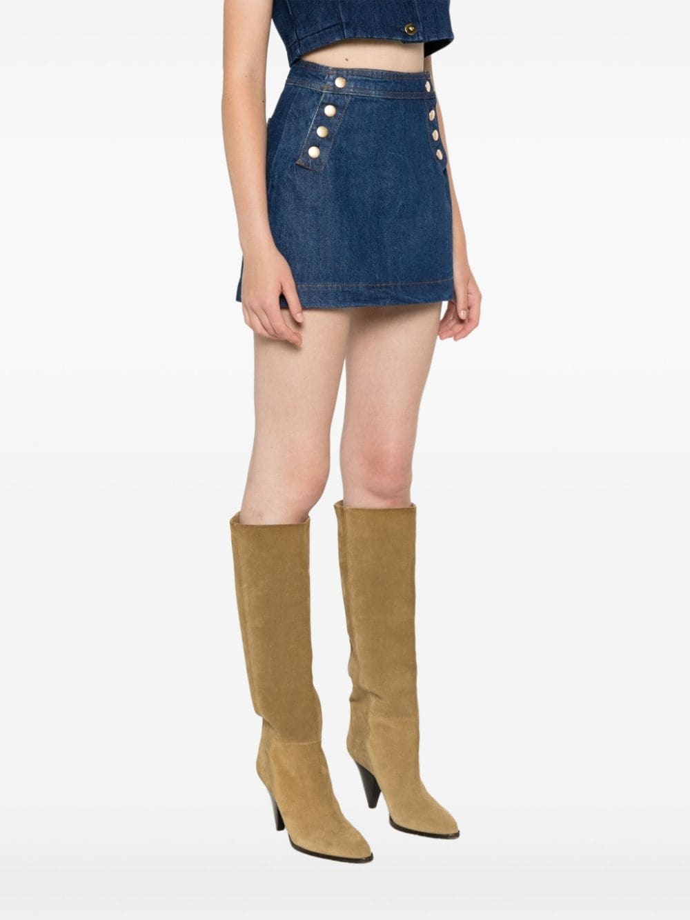 Sailor denim miniskirt - 3