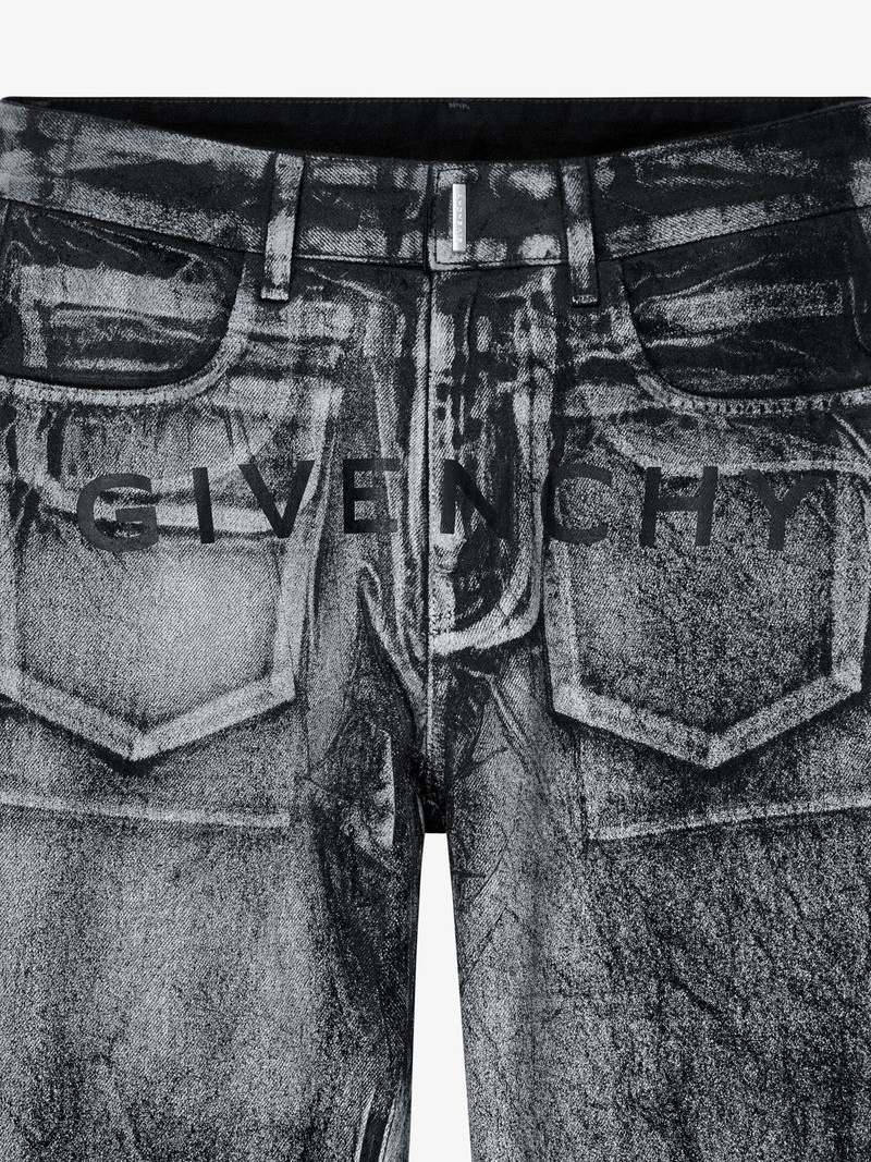 STRAIGHT FIT JEANS IN PAINTED DENIM 5