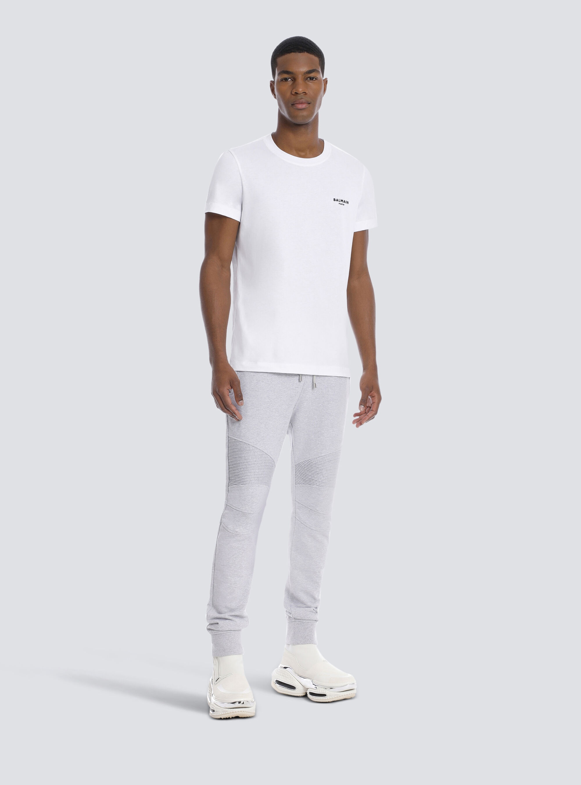 Cotton sweatpants with Balmain Paris logo - 5