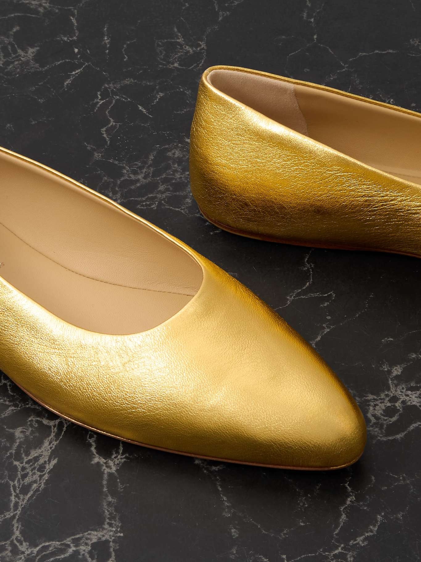 Andre metallic leather ballet flats - 4