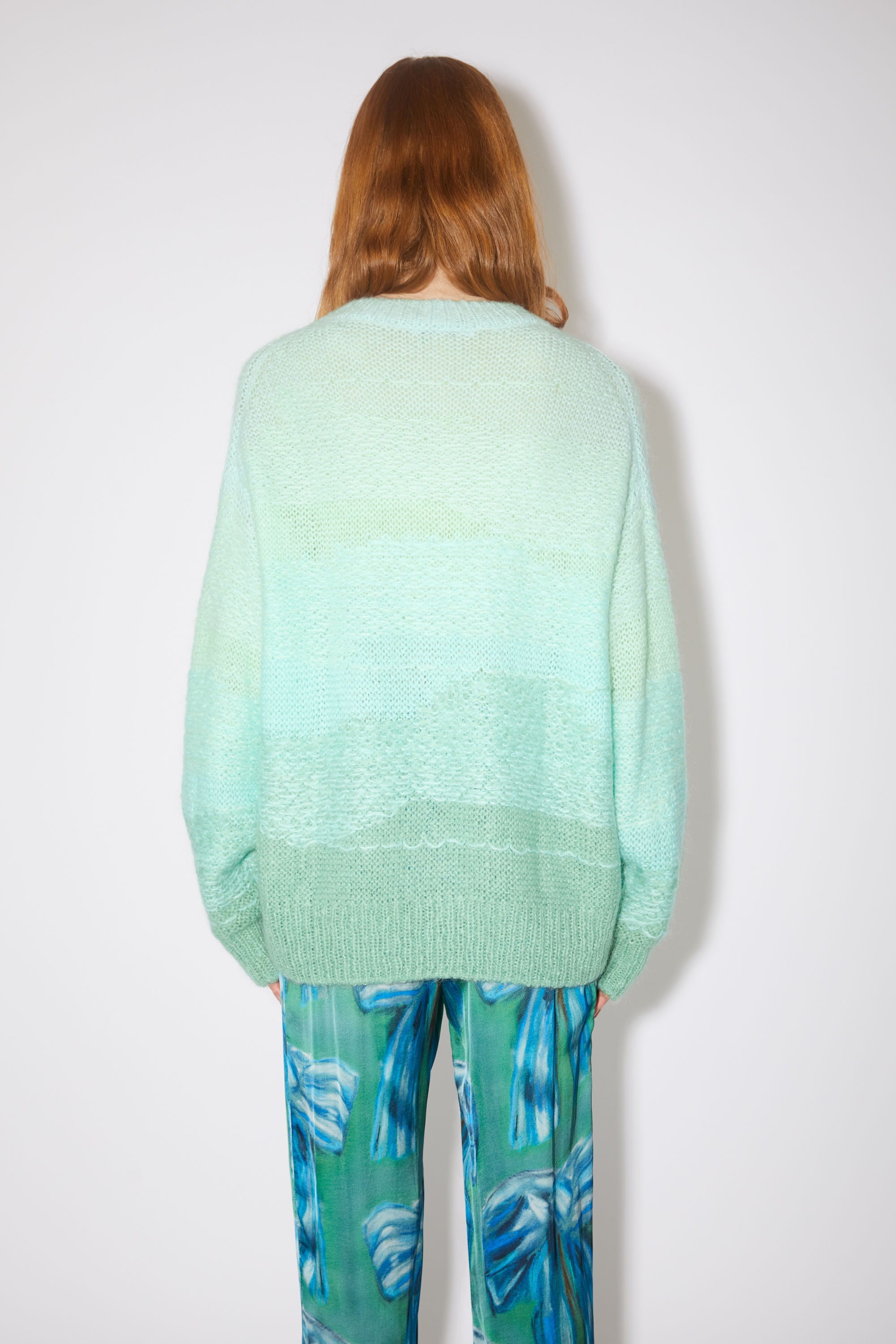 V-neck knit jumper - Mint/multi - 3