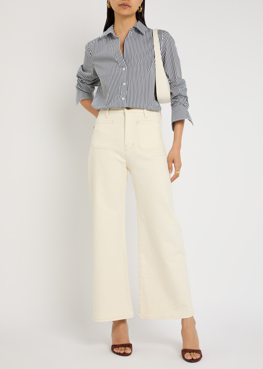 Veronica Beard Amelia Striped Cotton-poplin Shirt - 4