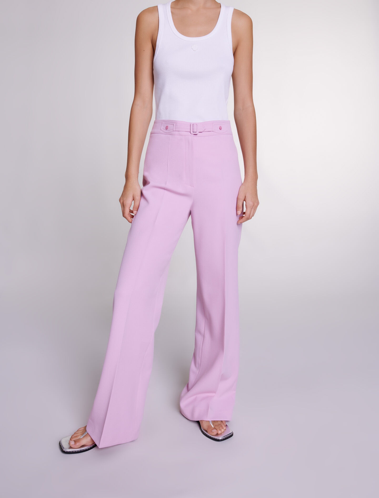 Wide-leg suit trousers - 6