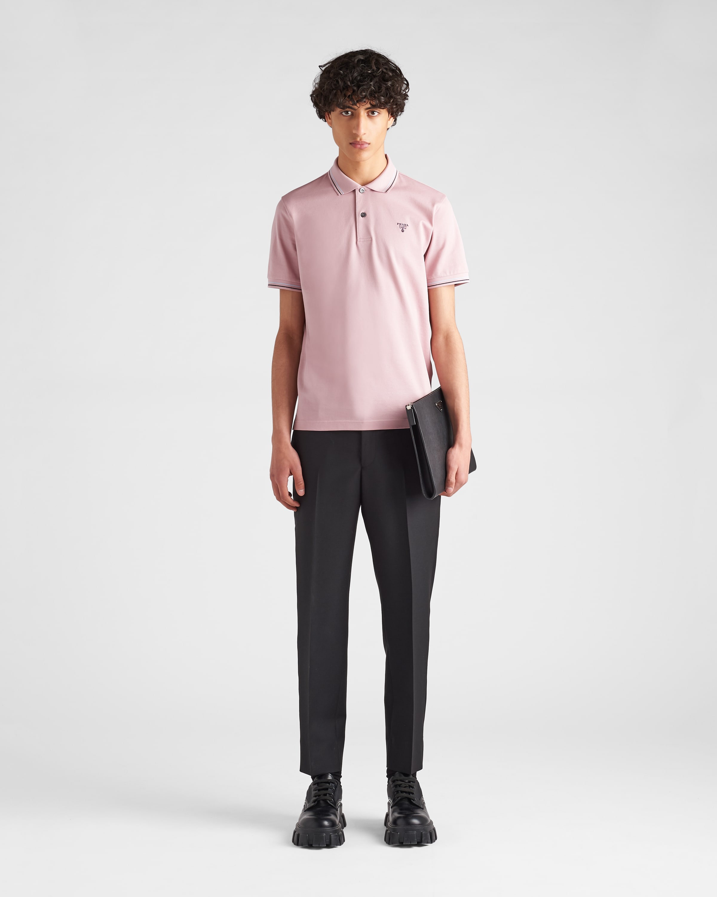 Cotton piqué polo shirt - 2