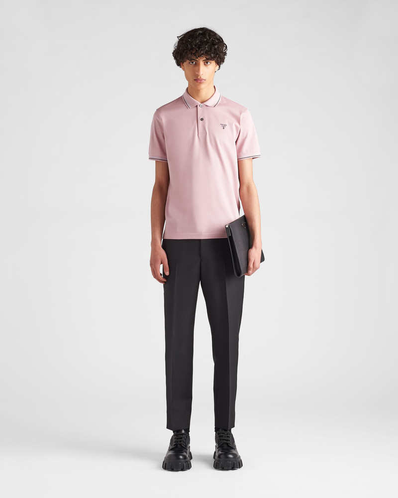 Prada Cotton piqué polo shirt outlook