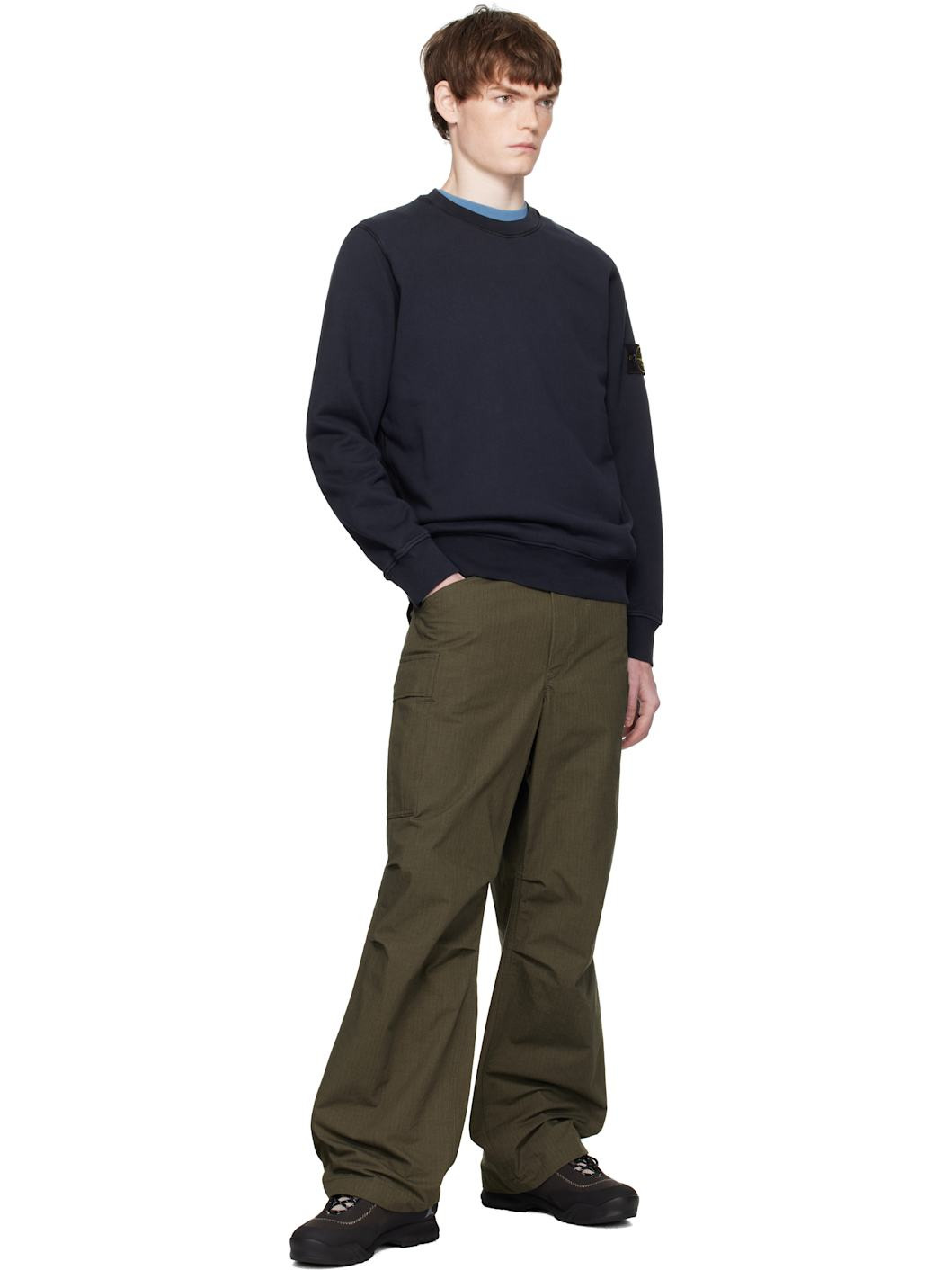 Navy 6100060 Organic Cotton Fleece Sweatshirt - 5