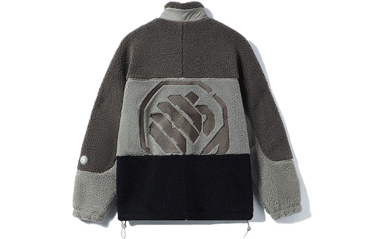 Li-Ning BadFive Logo Color Block Polar Fleece Jacket 'Grey' AFDR703-5 - 2