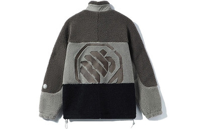 Li-Ning Li-Ning BadFive Logo Color Block Polar Fleece Jacket 'Grey' AFDR703-5 outlook