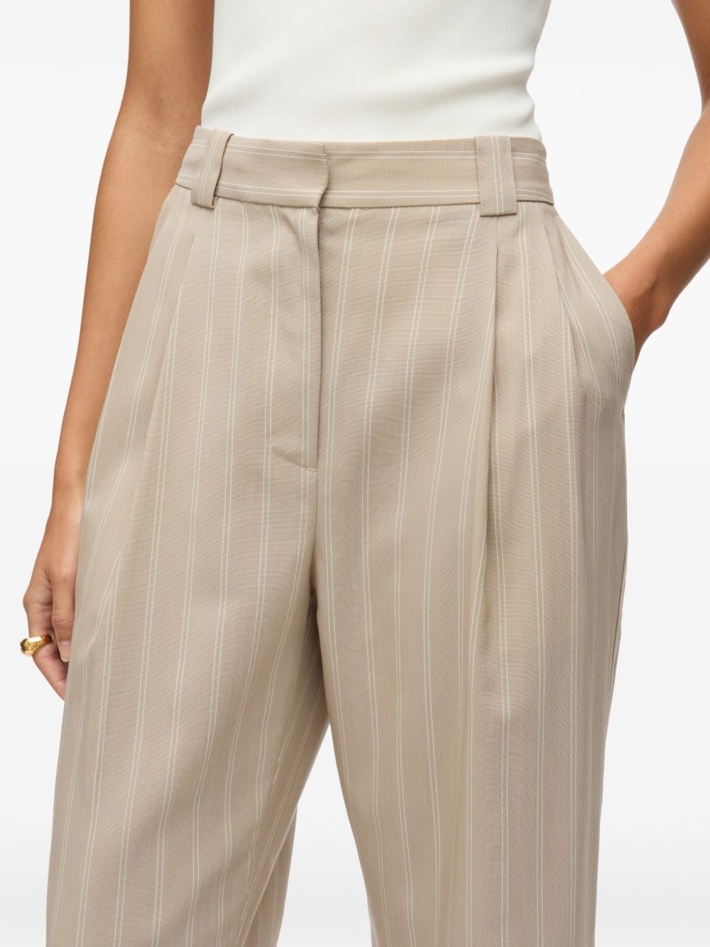 pinstripe-pattern trousers - 6