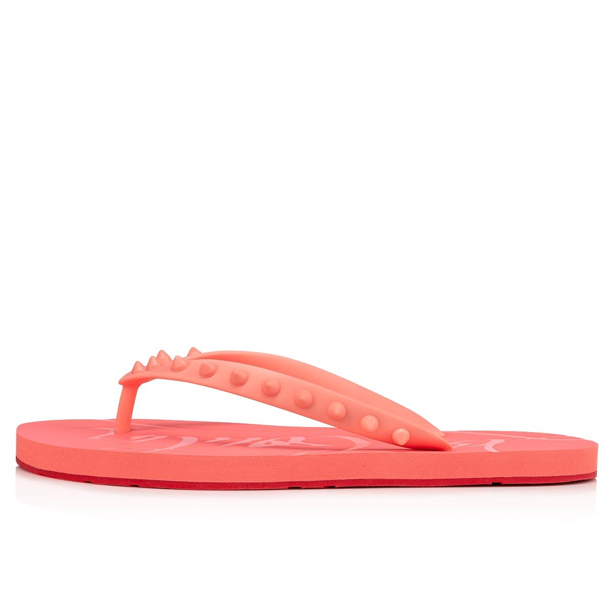 Christian Louboutin Loubi Flip Donna Flat Rubber in Red