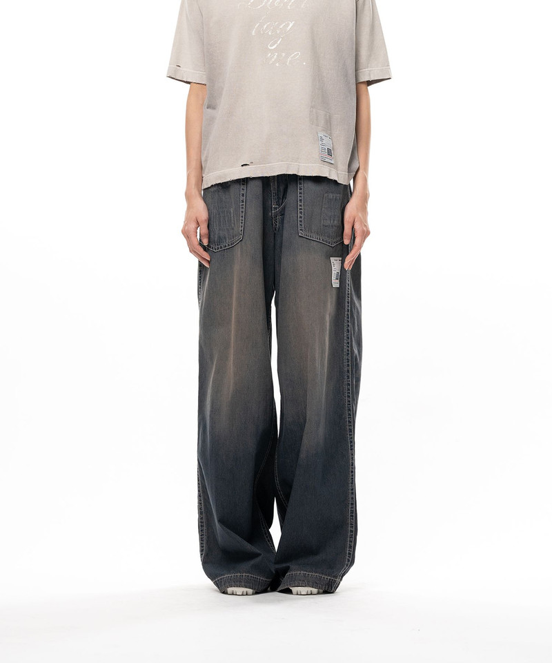 Light Denim Wide Pants 15