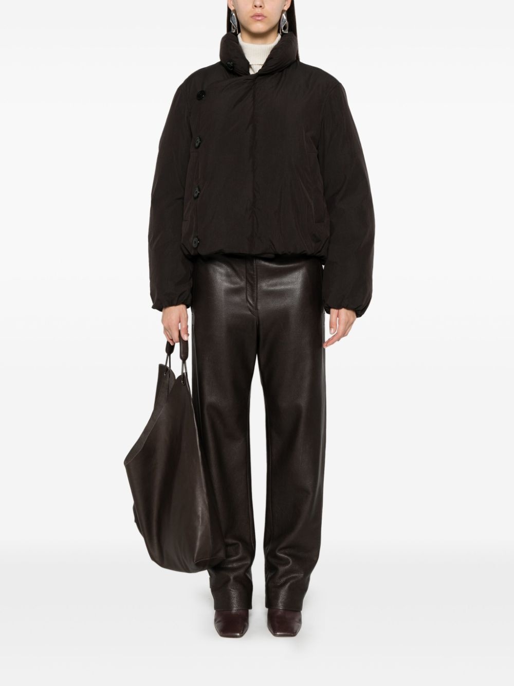 stand-up collar puffer jacket - 2