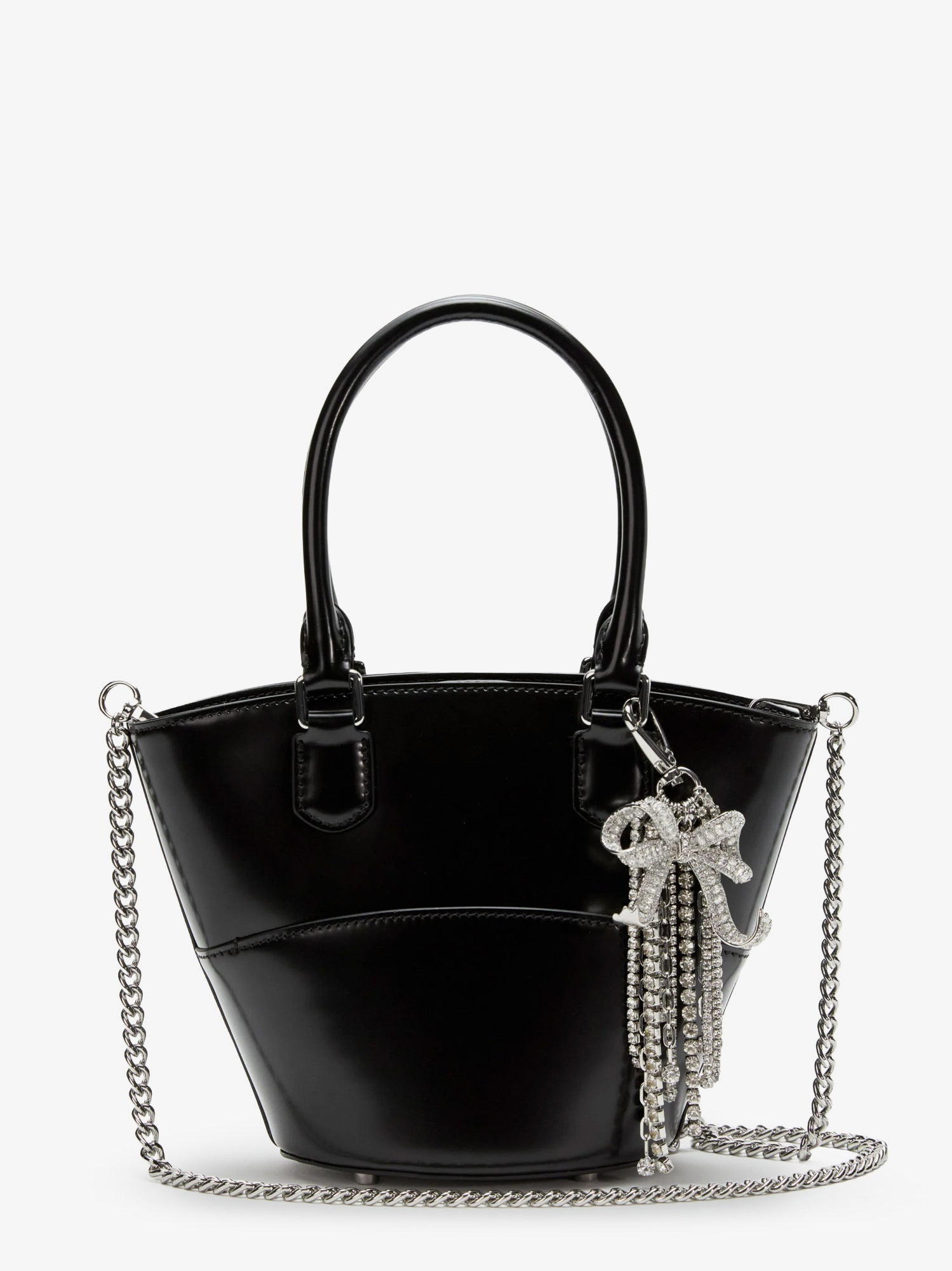 Leather Shoulder Bag With Charms - 4