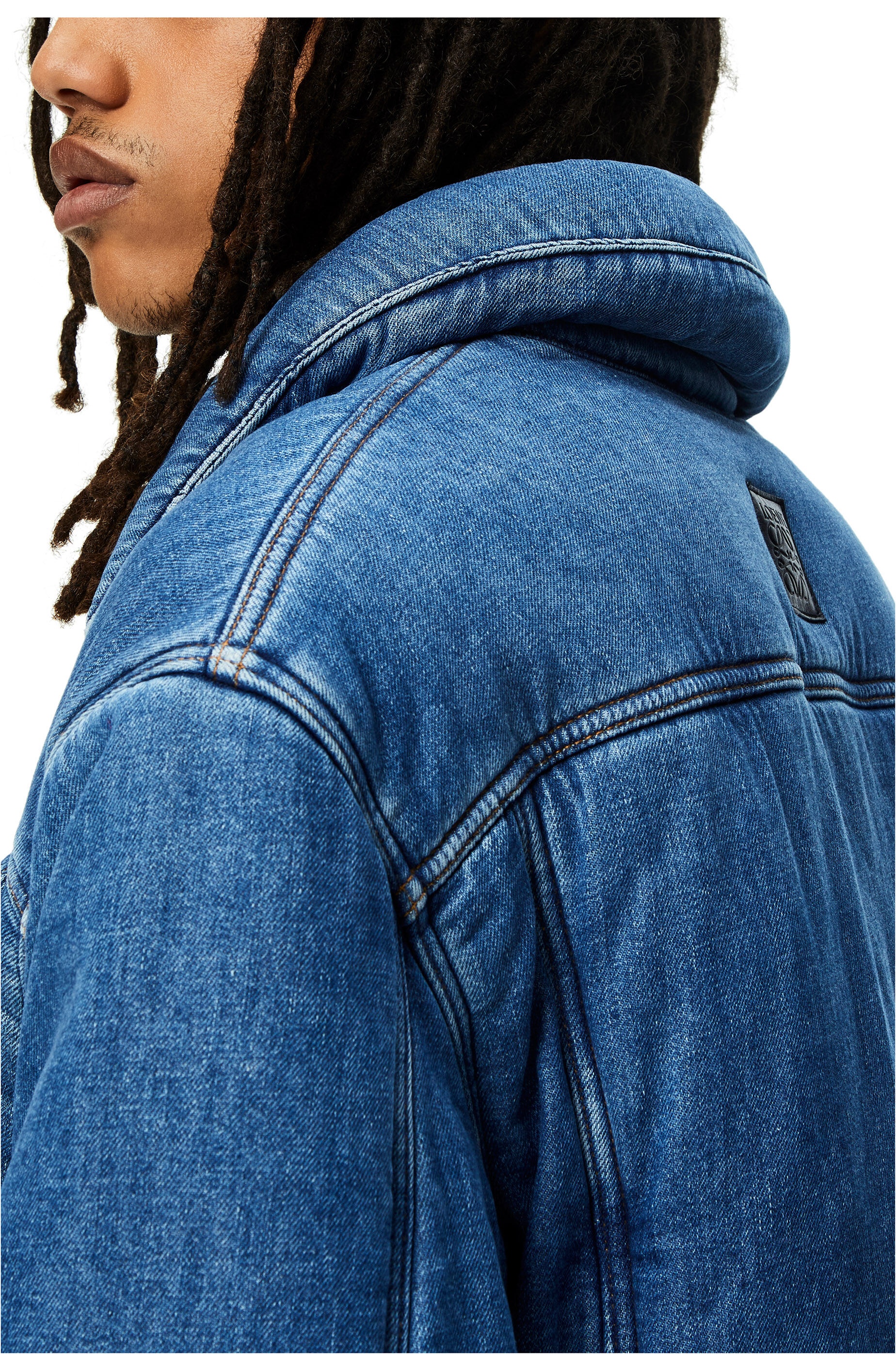 Padded jacket in denim - 5