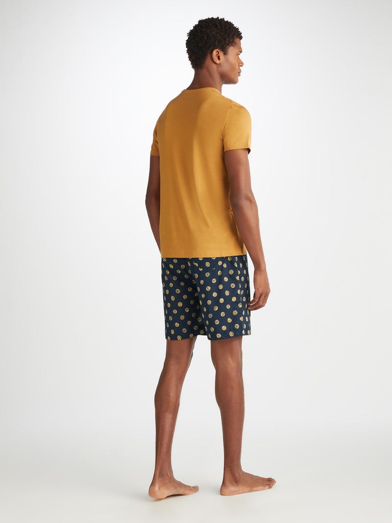 Men's Lounge Shorts Ledbury 78 Cotton Batiste Navy - 4