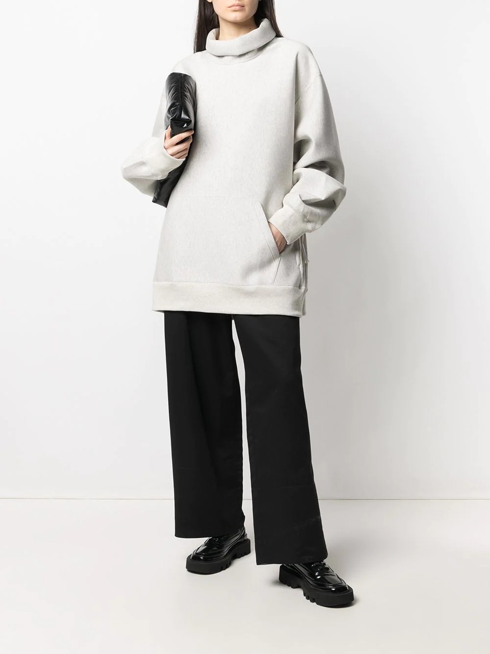 oversized roll neck jumper - 3