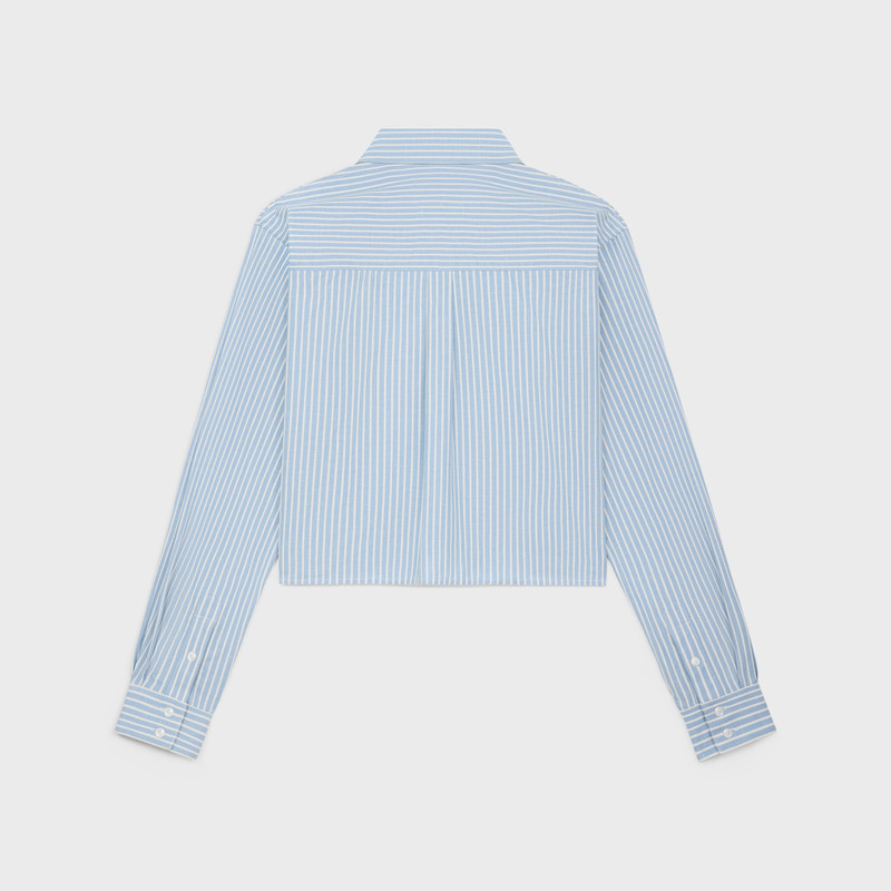 CELINE cropped shirt in hickory striped cotton outlook