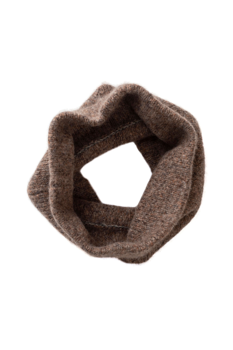 Cashmere Bouclé Brown Snood 1