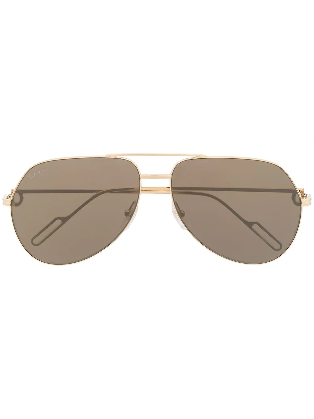 logo tinted aviator sunglasses - 1