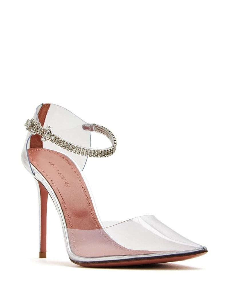 Amina Muaddi Ursina Glass pumps outlook