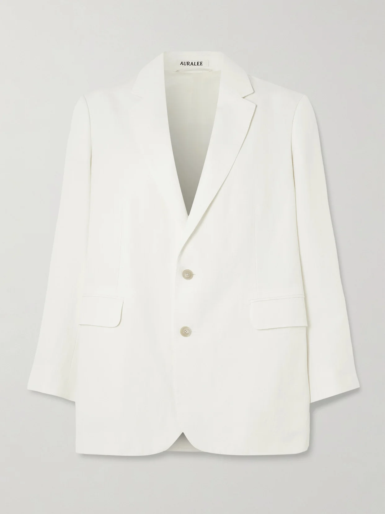 Oversized Wool, Cotton And Linen-blend Oxford Blazer - 1