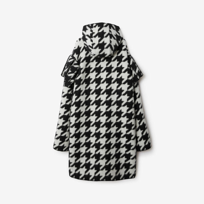 Houndstooth Wool Blanket Cape 5