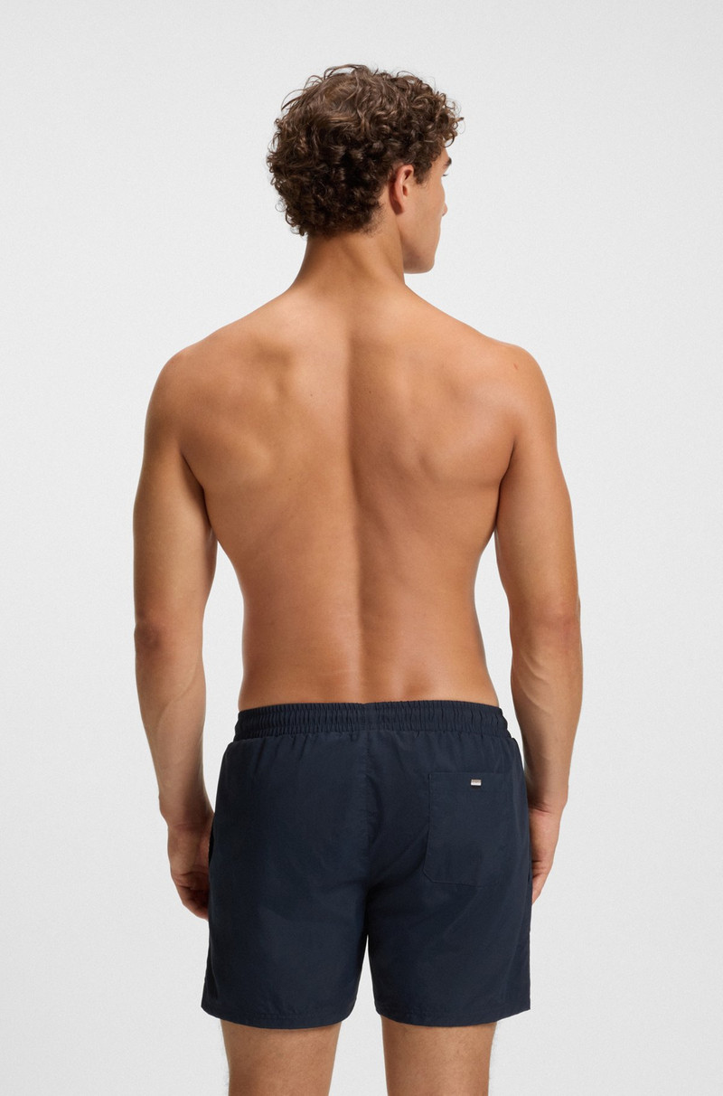 BOSS SWIM SHORTS WITH FOIL-PRINTED LOGO AND STRIPE outlook