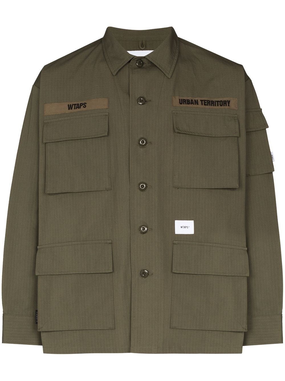 military-style long-sleeve shirt - 1