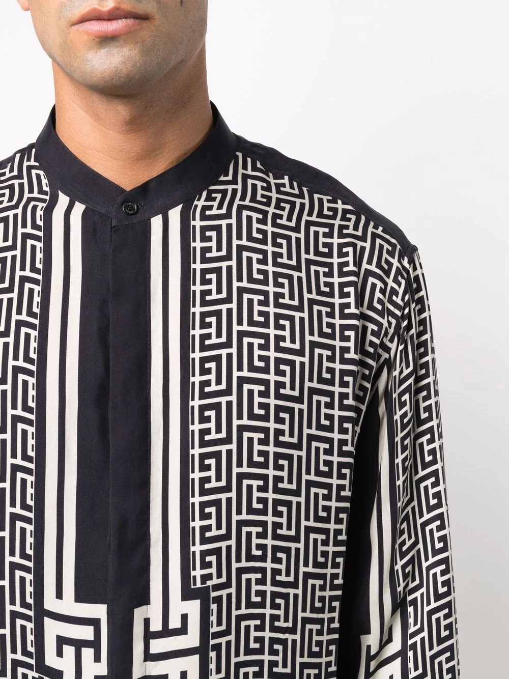 monogram-pattern long-sleeve shirt - 5