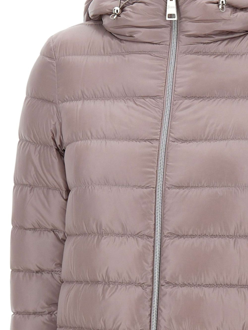hooded quilted down jacket - 4
